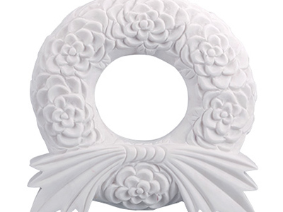 传统汉白玉花环